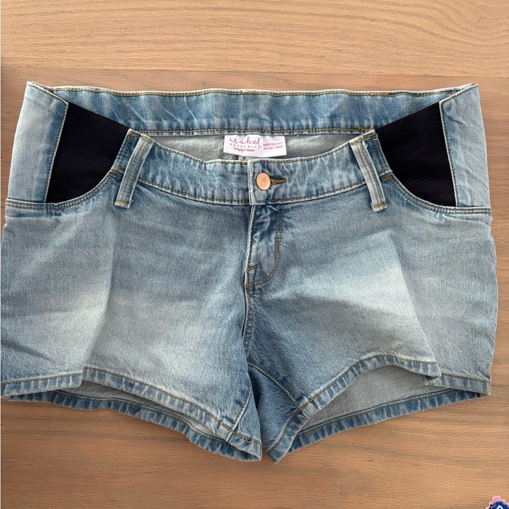 Isabel Maternity by Ingrid & Isabel Light Blue Jean Shorts